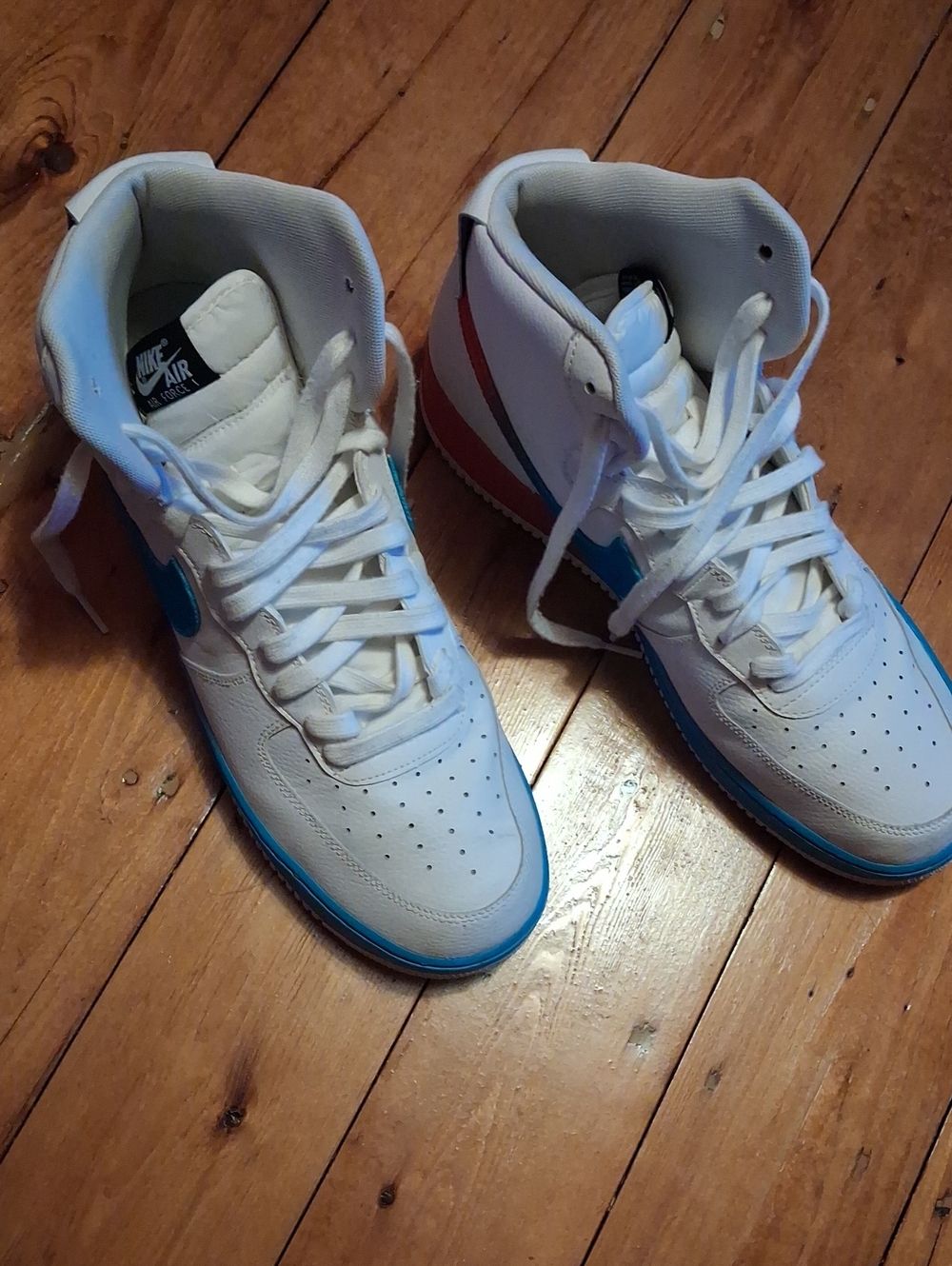 Nike Air Force 1 Hi '07 LV8 Blue Ember Glow Mens 13 - Picture 5 of 7